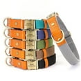thumbnail image 5 of Didog Personalized Nylon & Leather Dog Collar Brass Buckle Name Engraved Custom S M L, 5 of 9