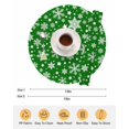 thumbnail image 6 of 15 Inch Round Placemats Set of 4, Christmas Snowflakes Non Slip Heat Insulation PP Table Mats, Xmas Winter Watercolor Green Washable Place Mats for Kitchen Dining Party Table Decor, 6 of 7