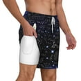thumbnail image 3 of Balery Physical Formulas Mens Swim Trunks Swim Shorts for Men Quick Dry Inseam Beach Shorts with Compression Liner Pocket-X-Large, 3 of 9