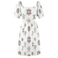 thumbnail image 6 of Set of Taino Symbols Puerto Rico Brown Dress birthday dress for women luxury 2024 women's dresses luxury, 6 of 6