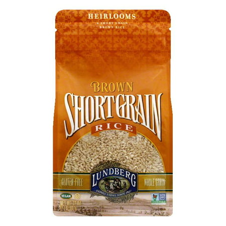 Lundberg Gluten Free Rice Eco-Farmed Short Grain Brown, 32 OZ (Pack of