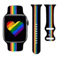 thumbnail image 1 of Pride Rainbow Watch Band Compatible Con Apple Watch 38 Mm, 40 Mm, 41 Mm, 42 Mm, 44 Mm, 45 Mm, 49 Mm, Correa De Silicona De Repuesto Para Iwatch Series 10, 9, 7, 6, 5, 4, 3, 2, 1, Regalos Unisex Para M, 1 of 5