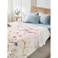 thumbnail image 5 of Spring Flowers Flat Sheets Only Twin XL Size, Soft Breathable Bed Top Sheets for Mattress, Watercolor Wildflowers Farmhouse Floral Luxury Bedding Flat Sheets for Home Hotel Bedroom Bed Protection, 5 of 9