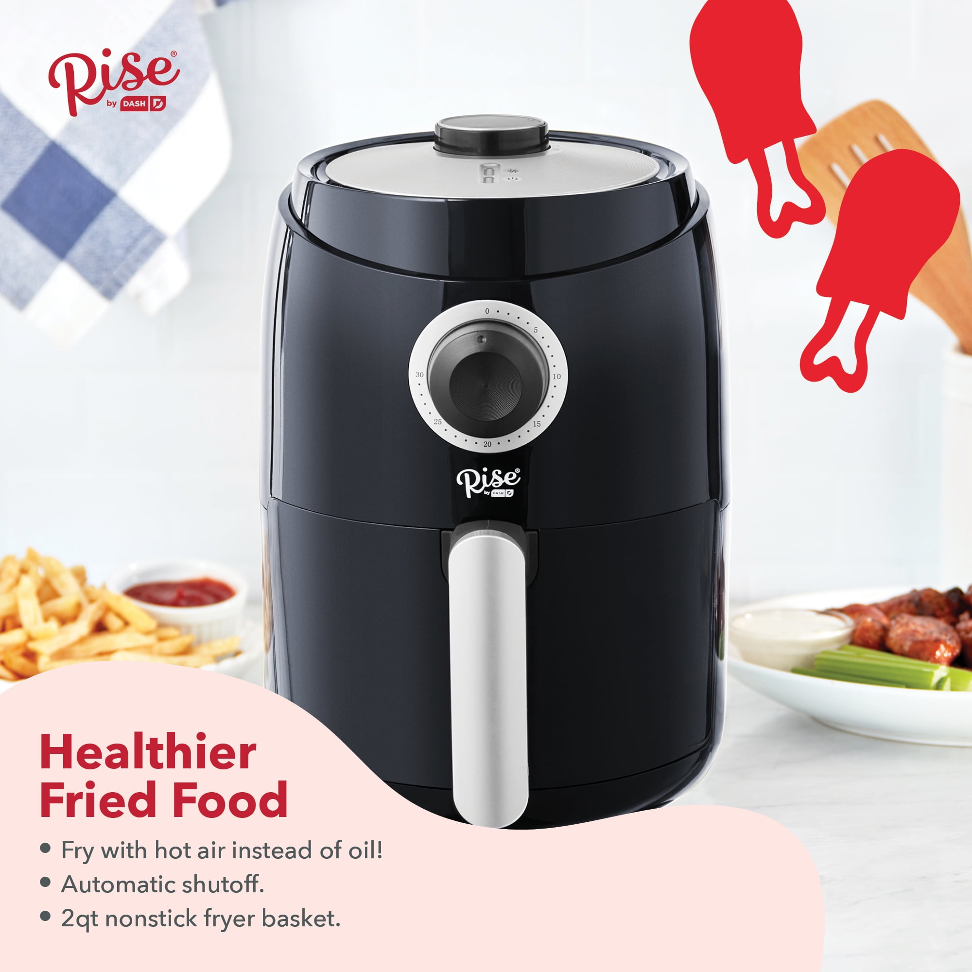 DASH DMAF355GBBK02 Deluxe Electric Air Fryer + Oven Cooker with Temper —  ShopWell