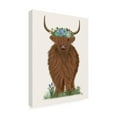 thumbnail image 2 of Fab Funky 'Highland Cow with Flower Crown 2 Full' Canvas Art, 2 of 3