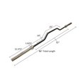 thumbnail image 3 of Ader Olympic 7' Black Cambered Bench Press Bar With Chrome Sleeve, 3 of 4
