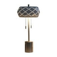 thumbnail image 4 of Ore International 28" in LEGEME MID CENTURY DANISH 2-LIGHT STEEL PULL CHAIN TABLE LAMPS, 4 of 4