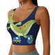thumbnail image 2 of Fotbe Dino Playing Roller Skate Sujetador Deportivo Largo sin Aros para Mujer con Almohadillas y Soporte Medio, Transpirable y Absorbente, Camiseta Tipo Chaleco o Tank Top-XX-Large, 2 of 8