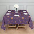 thumbnail image 3 of Purple Sun Star Circle Pattern Square Tablecloth,Waterproof Square Table Cover,Wipeable Spillproof Washable Table Cover for Home Kitchen Party Decor 52"x52"(132x132cm), 3 of 6