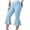 Light Blue-womens capri pants, variant on RongHuan Women's Plus Size Yoga Capris Stretch Casual Flare High Waisted Athletic Leggings with Pockets Summer Workout Pant