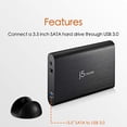 thumbnail image 1 of J5Create Recinto de disco duro externo SATA a USB 3.0 3.5 pulgadas, 1 of 2