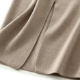 thumbnail image 3 of New Summer Arrivals SMihono Fashion Skirts for Women 2025 Trendy Women Skirt Simple Solid Color High Waisted Vent Back Woolen Straight Skirt Beige Free Size, 3 of 6