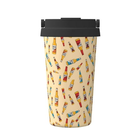 

Goofa Beer Time for Insulated Travel Coffee Mug Spill Proof Leak Proof 16 OZCoffee Tumbler Reusable Coffee Cups with Lids Thermos for Hot and Cold Drink