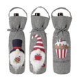 thumbnail image 1 of Elegante traje de Papá Noel, funda para botella de champán roja navideña, decoración de mesa navideña, 3 piezas, 1 of 2