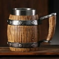 thumbnail image 1 of Jarra de cerveza de acero inoxidable para regalo de marido, jarra de cerveza de resina, taza de café, taza de té, regalo antiguo para hombre, taza de cerveza de barril., 1 of 8