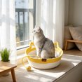 thumbnail image 6 of Yhmxh Cat Bed Basket with Knotted Toy Ball, Breathable Cotton Rope Kitten Sleeping Nest, Washable Cat Cave Bed, Durable Cozy Pet Sleeping Cradle for Indoor Cats Small Kittens Rest Playing Home Decor, 6 of 6