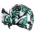 thumbnail image 3 of Bearachild Gorros de baño para ducha Estampado de flores Impermeable Reutilizable Elástico Colorido Universal Largo Sombrero corto Baño Estampado de Juegos de accesorios de baño Hoja verde Bearachild HA062078-22B, 3 of 6