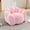 Pink, variant on Lotus Compression Sofa Chair, Adult Bean Bag Chair with Pull Ring, Faux Fur Lounger for Living Room Bedroom, No Assembly Required, Gray
