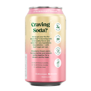 Bloom Pop Prebiotic Soda, Strawberries & Cream, 12 fl oz Can