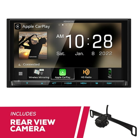 New Kenwood DMX958XR 6.8" Multimedia w/ HD Rear View License Plate Camera