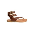 thumbnail image 4 of Journee Collection Womens Kyle Faux Leather Ankle Straps Flat Sandals, 4 of 5