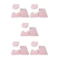 thumbnail image 1 of Wosthever Juego de 3 alfombras de baño de secado rápido con fondo antideslizante Textura Alfombras de baño de fácil limpieza Rosa claro Type2 NO2, 1 of 6