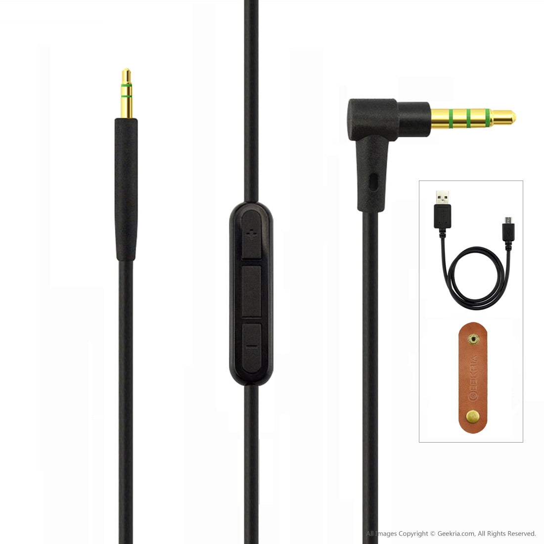 Geekria Audio Cable Replacement for Bose QC35, QC35 II