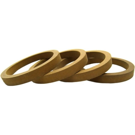 2 Pair 5.25 MDF Speaker Ring RING-5.25R Speaker Mounting Spacer Rings