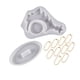 thumbnail image 5 of Billuyoard Molde duradero del silicón del gel de silicona para el alto detalle de la resina del bastidor del claro del árbol de navidad fácil Blanco Cadena de cuentas doradas 2Conjunto, 5 of 6