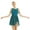 Green, variant on Hansber Womens Ballet Gymnastics Dress Cut Out Asymmetric Chiffon Stretchy Lyrical Dancewear Green 3XL