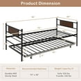 thumbnail image 3 of Giantex Twin Daybed & Trundle Set, Metal Daybed w/Steel Slats Support, Space-Saving Sofa Bed Trundle, Easy Assembly, 3 of 8
