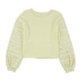 thumbnail image 2 of I.N.C Chandail en Molleton Orné pour Femmes, Jaune, Moyen, 2 of 2