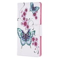 thumbnail image 6 of Galaxy S23 Ultra Case Cute Embossed Pattern Premium Leather Wallet Cover Flip Stand Credit Card Slots Pocket Holder Magnetic Closure Folio Case for Samsung Galaxy S23 Ultra, Peach Blossom Butterfly, 6 of 8