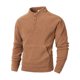 thumbnail image 2 of pstuiky camisetas de manga larga para hombre, Sudadera con capucha de polar con botones y cuello alto de manga larga de color liso para hombre Tops de hombre xxxl, 2 of 8