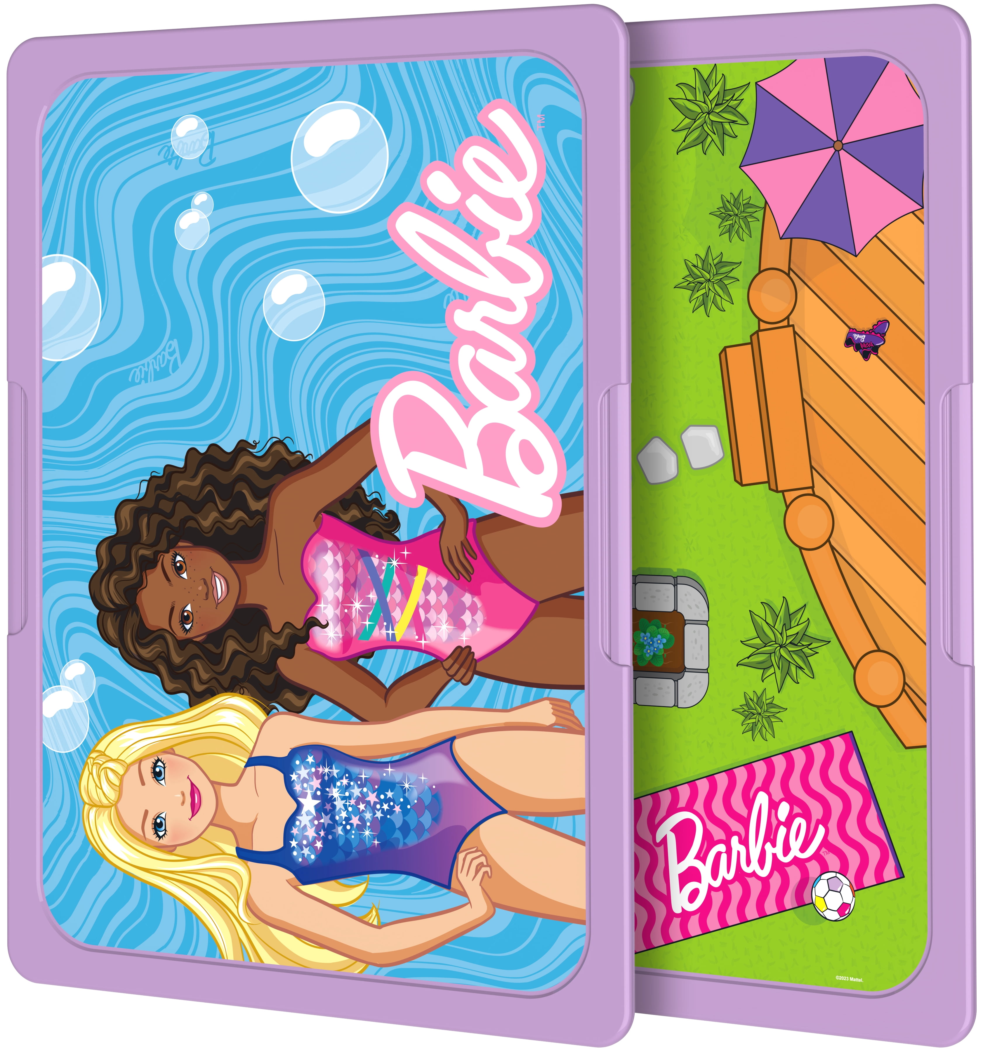 Barbie Beach & Waves Playset, Sand & Water Table for Children, Glossy Pink, Caucasian Doll, Ages 3+