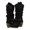 Black, variant on Daolelai Vintage Women's Cross Strap Buckle Low Heeled Biker Boots