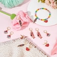 thumbnail image 5 of 12Pcs 4 Style Fish Theme Locking Stitch Markers Alloy Enamel Charm Stitch Marker with 304 Stainless Steel Hoop Golden 2.8~5cm 3pcs/style diy, 5 of 5