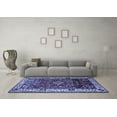 thumbnail image 3 of Ahgly Company Indoor Square Persian Blue Traditional Area Rugs, 5' Square, 3 of 4
