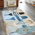 thumbnail image 3 of Blue Coastal Large Area Rugs for Bedroom Living Room, Soft Non Slip Carpet Bedside Rug, Ocean Nautical Anchor Wood Barn Beach Rectangular Floor Cover Kitchen Accent Rug 3'x5' for Dining Room/Office, 3 of 9