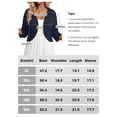 thumbnail image 3 of Gleelist Plus Size Cropped Cardigan Bolero Shrug For Dresses 3/4 sleeve Oversized Lightweight Cardigan Sweaters For Women XL-5XL, 3 of 6