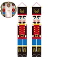 thumbnail image 1 of 2 piezas de pancartas navideñas de Cascanueces, pancartas modelo soldado centinela para decoraciones navideñas, necesidades de decoración de interior y exterior (30 × 180 cm / 12 × 71, 1 of 4