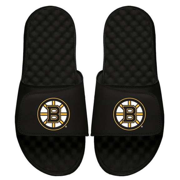 Men's ISlide Black Boston Bruins Primary Logo Slide Sandals