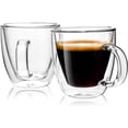 thumbnail image 1 of WQLPP-Tasses à Expresso à Double Paroi 5oz/150ml, Ensemble de 2, Tasses en Verre Borosilicate Isolées avec Poignée, Design à Double Paroi, 1 of 4