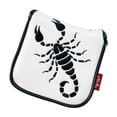 thumbnail image 1 of facefd Universal Golf Mallet Putter Cover Square Headcover Magnetic Closure Guard Scorpion White, 1 of 5