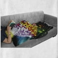 thumbnail image 6 of Popstar Party Soft Flannel Fleece Blanket, Vibrant Colorful Disco Ball Nightclub Celebration Party Dance and Music Print, Cozy Plush for Indoor and Outdoor Use, 60" x 80", Multicolor, by Ambesonne, 6 of 6
