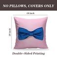 thumbnail image 2 of LALILO Throw Pillow Covers Bow Tie Pink Tie Bow Blue Tuxedo Party Hipster Cushion Cover 18" x 18", 2 Pack, 2 of 6