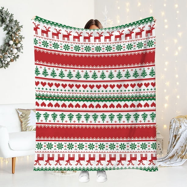 Ganfancp Manta de Felpa Francesa Serie Navidad Manta de Felpa Oficina En Casa Manta para La Siesta Ofertas Del Día 1X Manta