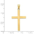 thumbnail image 2 of 14k Yellow Gold Engraveable Cross Charm - .9 Grams - Measures 20.8x41.8mm, 2 of 2