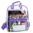 thumbnail image 6 of Madison & Dakota, Unisex Clear Mini Backpacks for Beach, Travel, Stadium Approved Bag with Adjustable Straps - Purple, 6 of 6