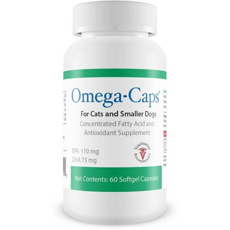 Omega-Caps pour les chats et les petits chiens Gels mous, 60-Count Bouteille